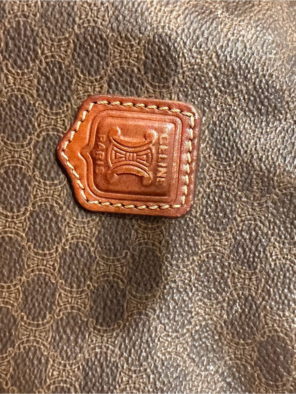 Celine Women’s Brown Monogram Toiletry Pouch with Tan Trim - Picture 5 of 10